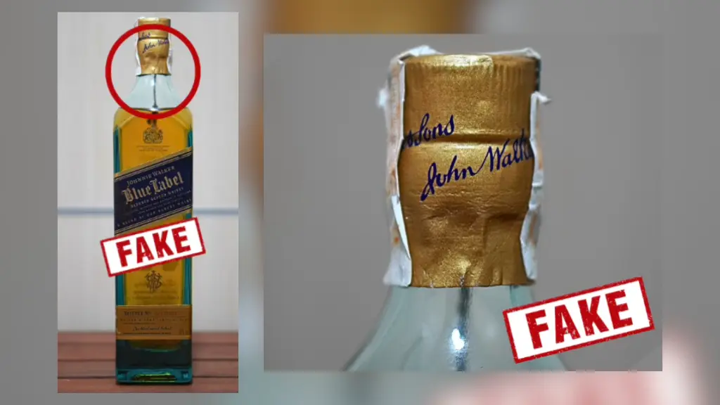 fake blue label liquor