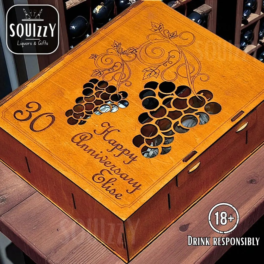 Custom engraved liquor gift box – perfect for personalized gifts