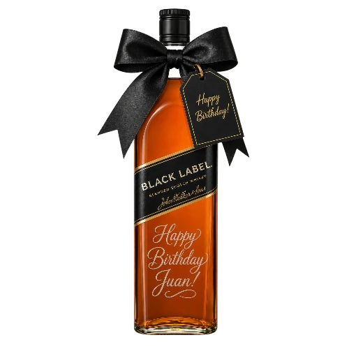 Text Engraving on Whisky Bottle