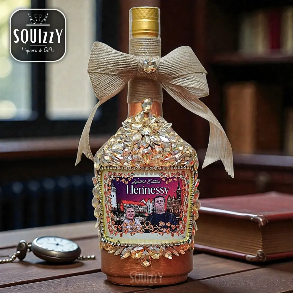 Label with personal portrait for liquor bottle .webp