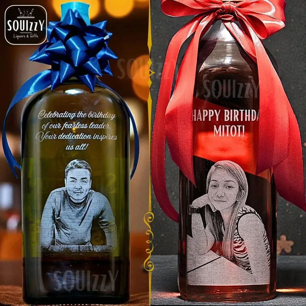 Custom Engraved Bottle with Personalized Photo & Text