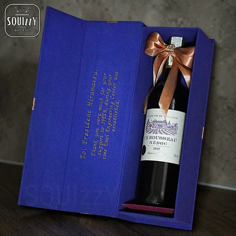 Premium Velvet Gift Box Magnetic with Personalized Text on Cover