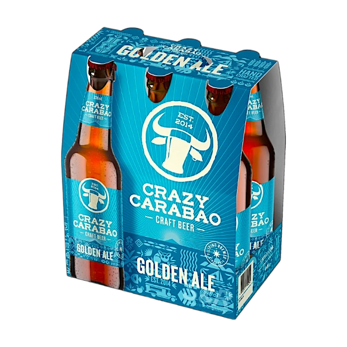 Crazy Carabao Golden Ale beer 330ml - Bundle of 6 btls
