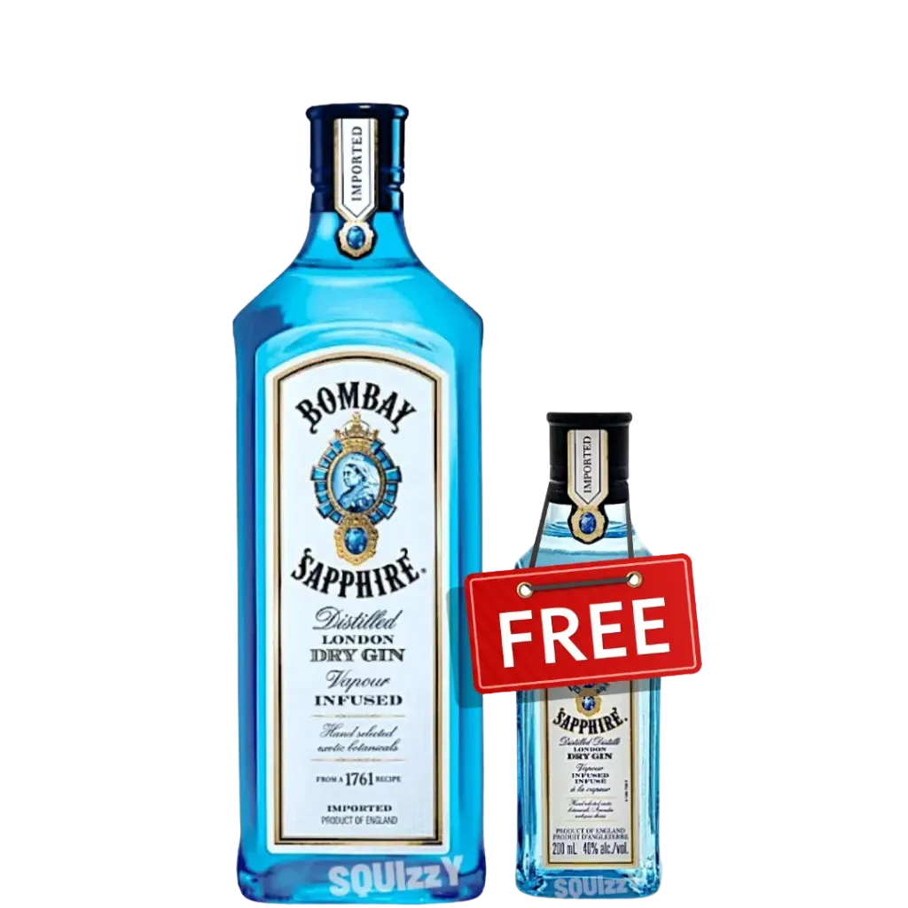 Bombay Sapphire London Dry Gin 750mL - Bundle Free 200mL Bottle