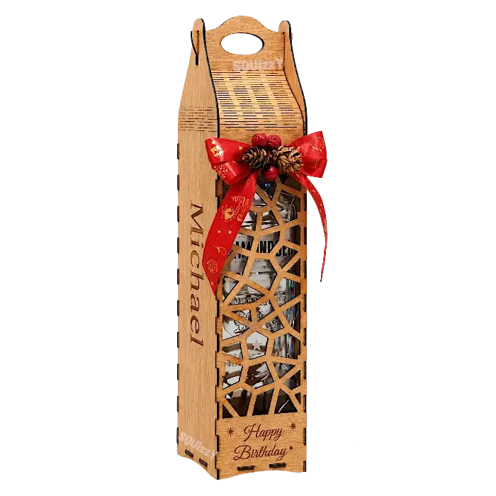 Personalized Wooden Gift Box for Wine & Liquor Bottles