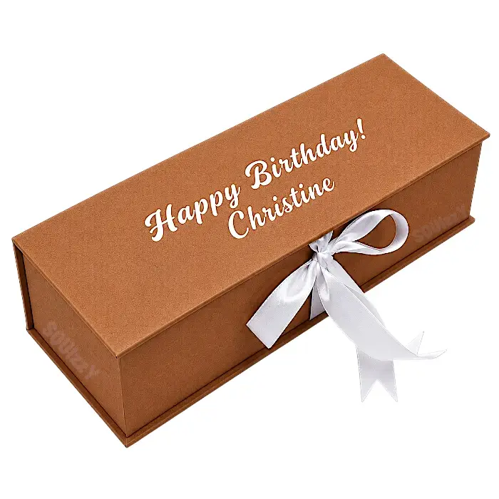 Customized Velvet Liquor Gift Box – Personalized with Your Name & Text