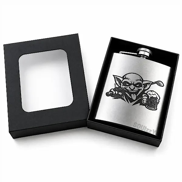 Hip flask with Name, Text or Logo Engraving