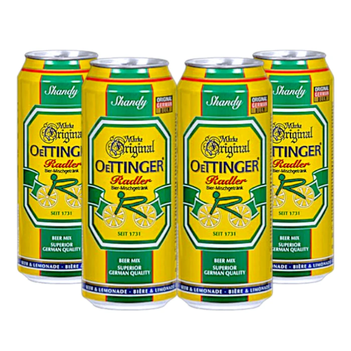 Oettinger Radler Lemon beer 500ml - Bundle of 4 cans