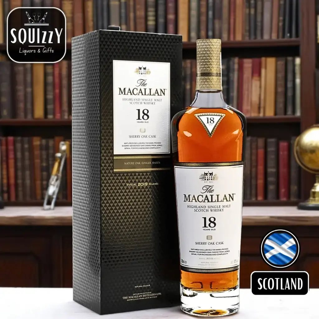 Macallan 18 Years Sherry Oak Single Malt Scotch whisky 700mL