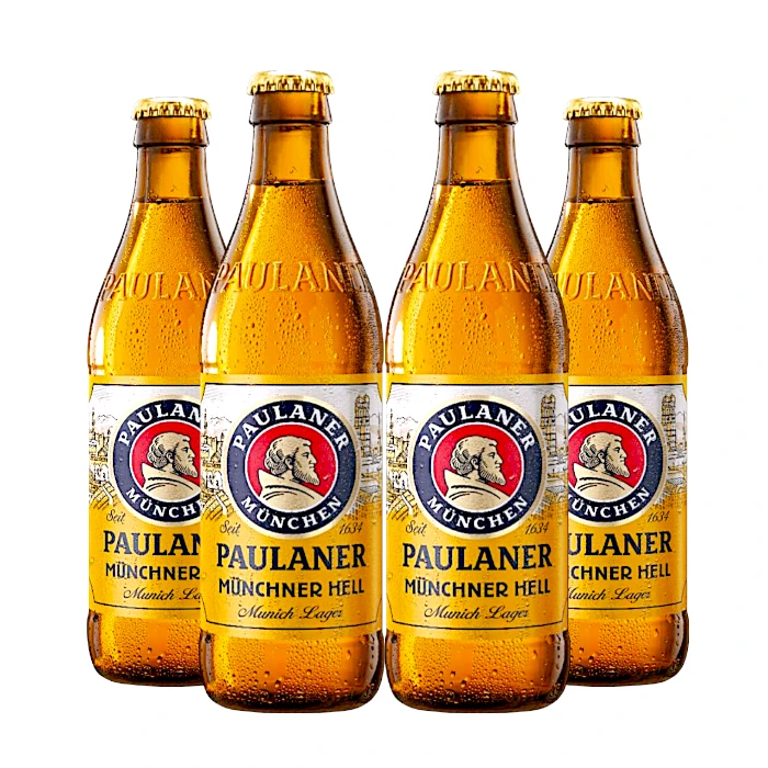 Paulaner Munchner Hell Lager Beer 500ml - Bundle of 4 btls