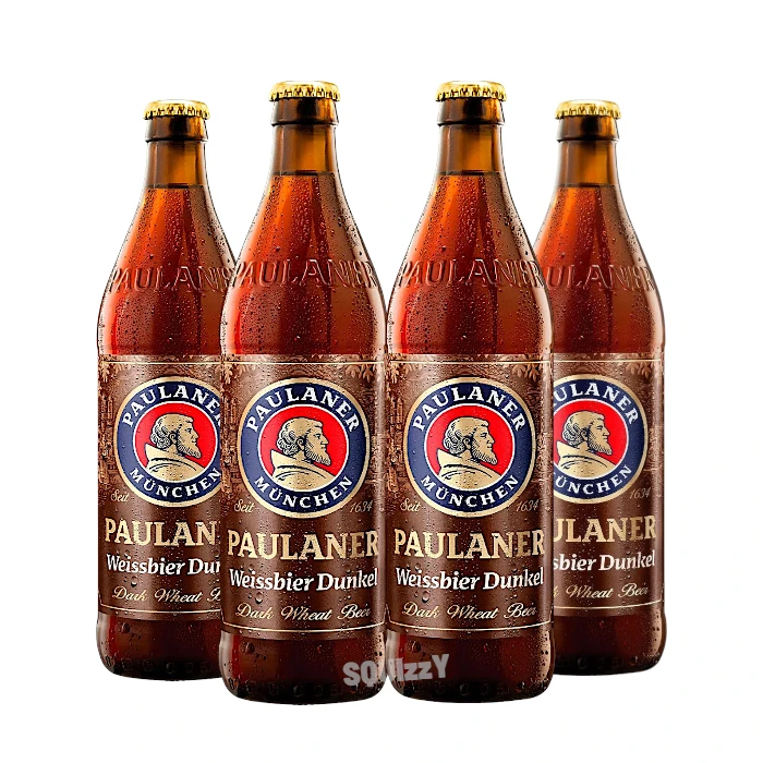 Paulaner Dark Wheat Beer 500ml - Bundle of 4 btls