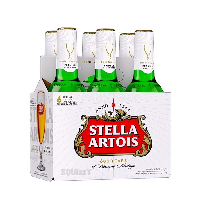 Stella Artois Lager Beer 330ml - Bundle of 6 btls