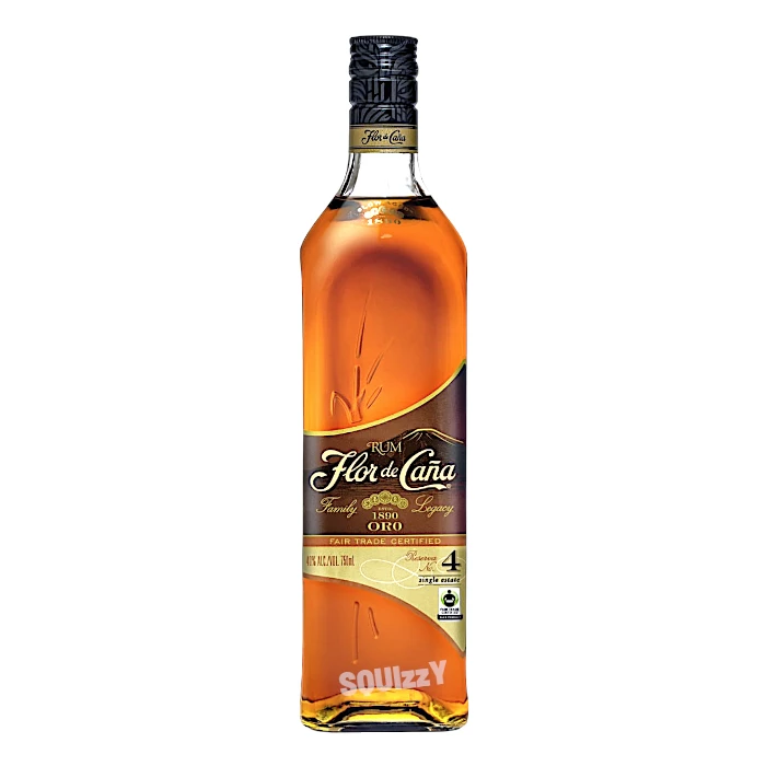 Flor De Cana 4 Years Anejo Oro Rum 700mL