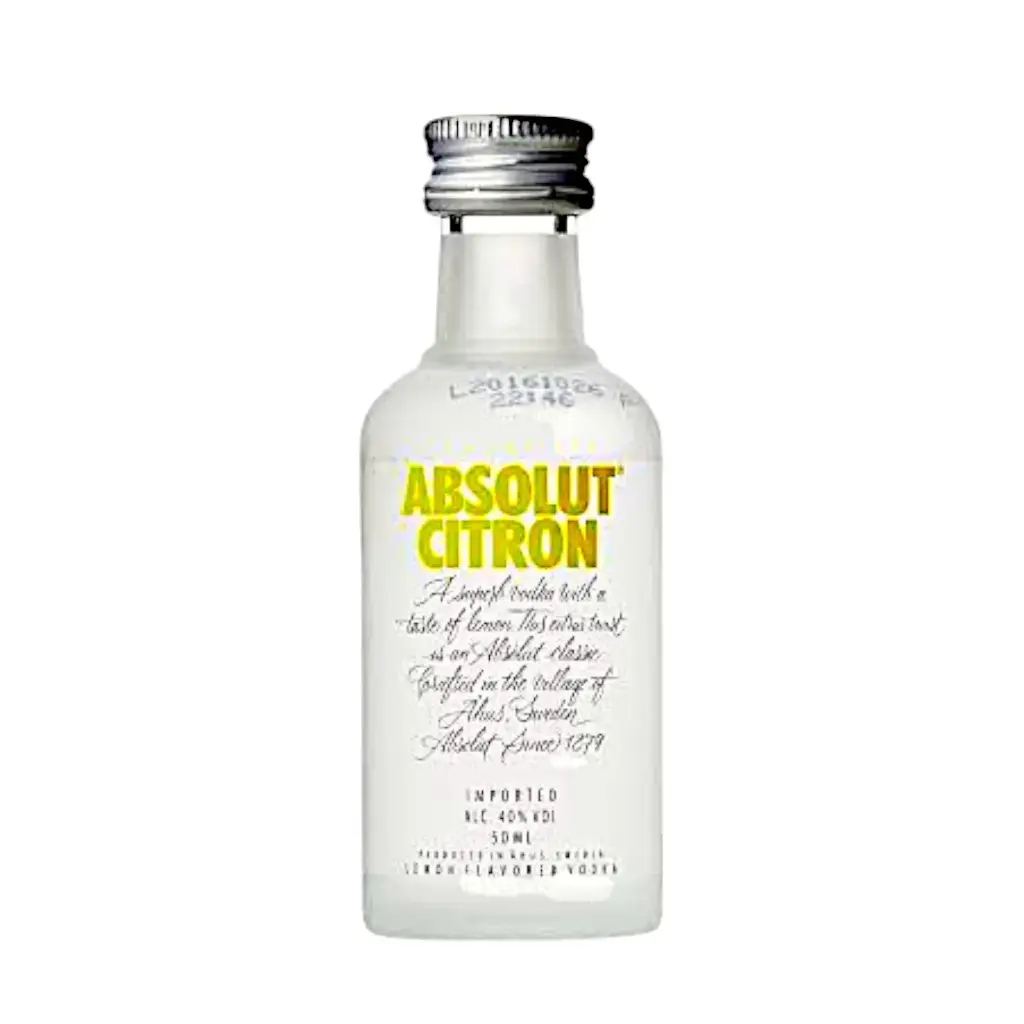 Absolut Citron Flavoured Vodka Miniature 50mL