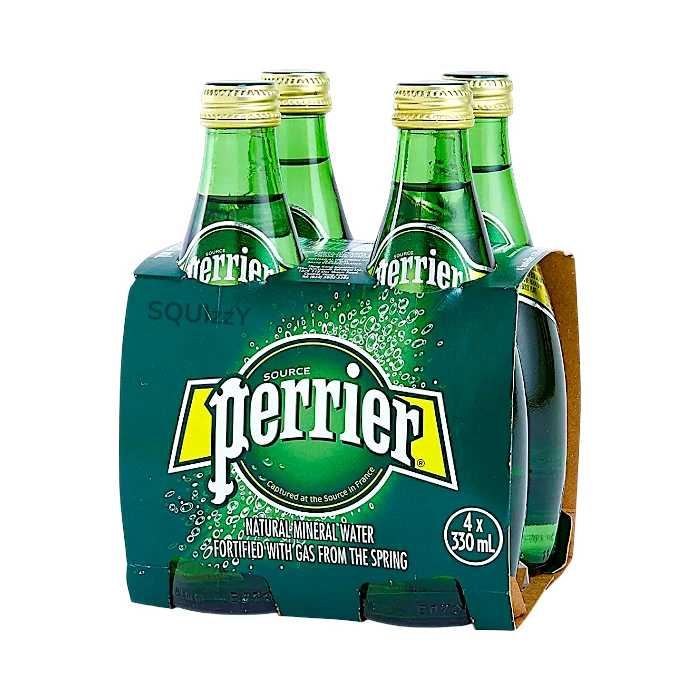 Perrier Carbonated Mineral Water Set 4 btls x 330mL