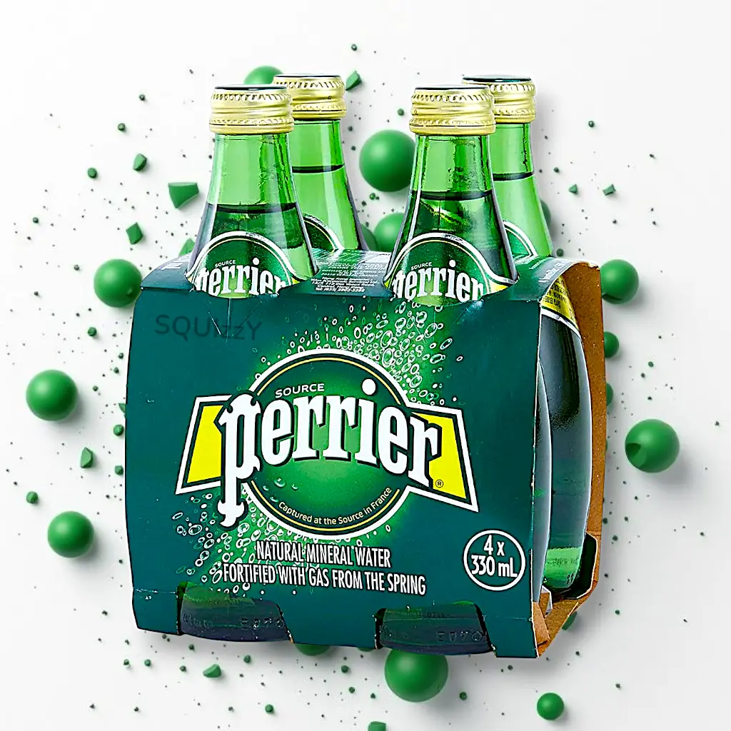 Perrier Carbonated Mineral Water Set 4 btls x 330mL