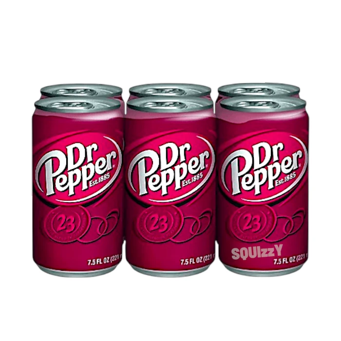 Dr Pepper Soft Drink Set 6 cans x 7.5 oz
