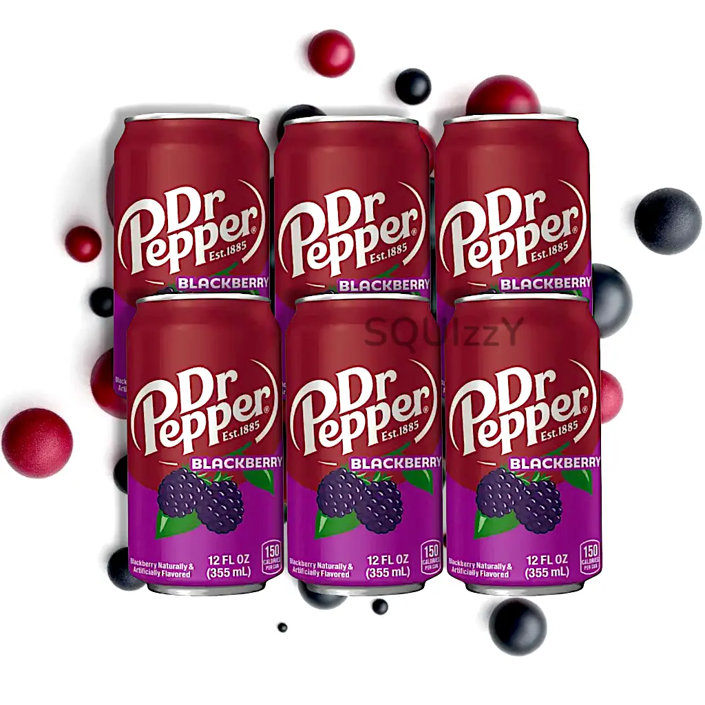 Dr Pepper Blackberry Soft Drink Set 6 cans x 355mL