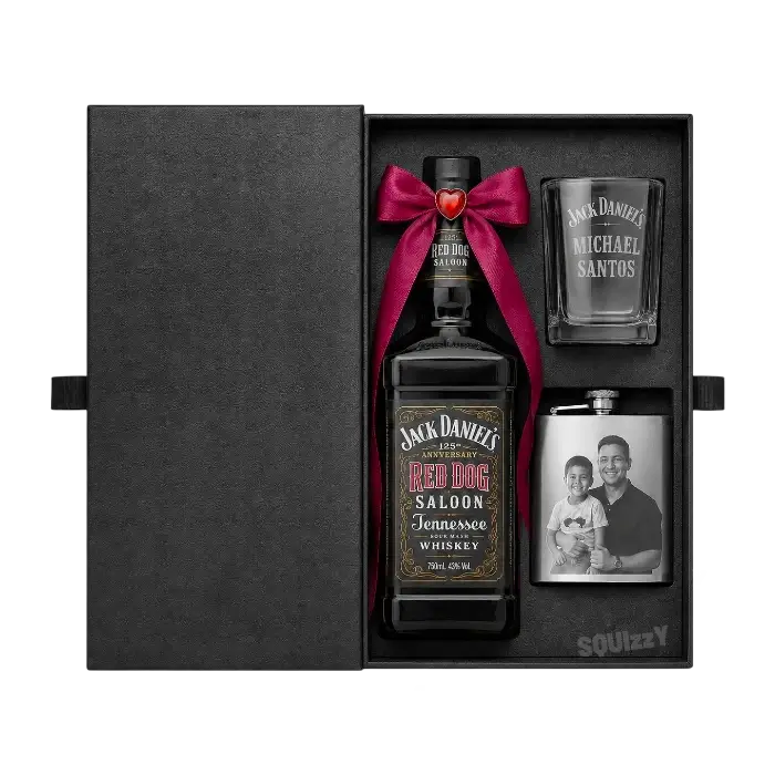 Custom Liquor Gift Set with Personalized Box, Engraved Flask & Glass – Perfect for Birthdays, Anniversaries & Corporate Gifting