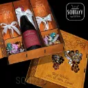 Gift Set for Wine- Wooden box (Customized) with 2 Wine glasses