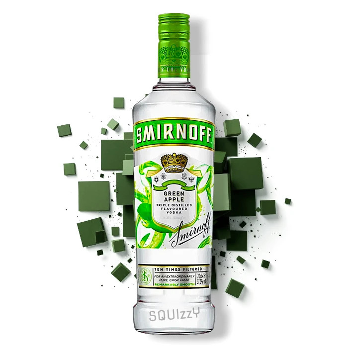 Smirnoff Green Apple Flavoured Vodka 750mL