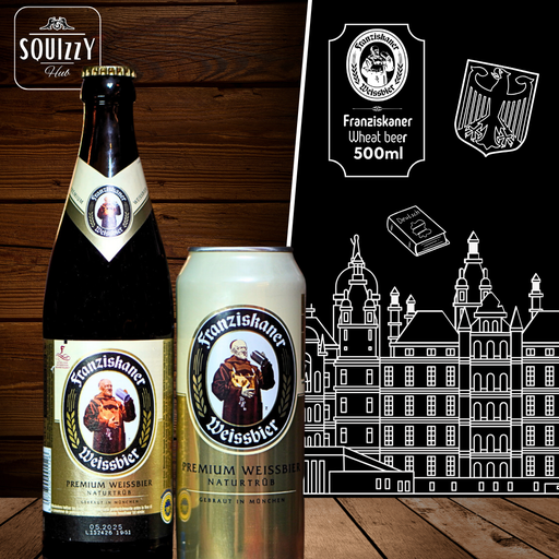 Franziskaner Hefe-Weissbier / Weissbier Naturtrub (can) beer 500ml