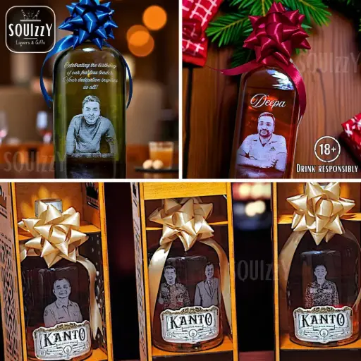 Engraving of Photo & Text on bottle
