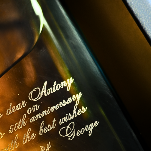 ENGRAVING of TEXT on  Liquor / Wine bottle