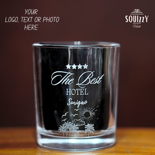 LOGO / TEXT ENGRAVING with PICTURE on glassware (glass not included)
