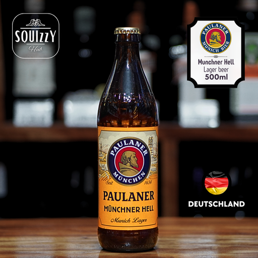 Paulaner Munchner Hell Lager beer 500ml - Bundle of 4 btls