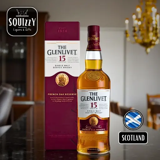 Glenlivet 15 Years French Oak Reserve Single Malt Scotch whisky 700mL